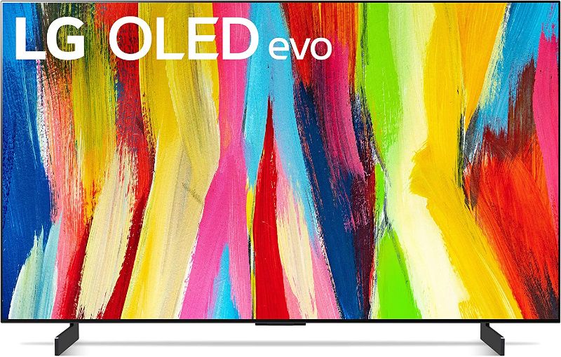 Photo 1 of **NON FUNCTIONAL PARTS ONLY***LG 42-Inch Class OLED evo C2 Series Alexa built-in 4K Smart TV, 120Hz Refresh Rate, AI-Powered 4K, Dolby Vision IQ and Dolby Atmos, WiSA Ready, Cloud Gaming (OLED42C2PUA, 2022)
