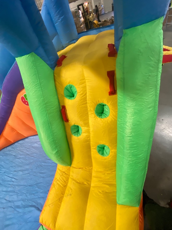 Photo 1 of ESTPARTY Inflatable Kids Water Shark Slide, Pool Water Slide for Toddler, Bouncy Jumper, Splash Park for Outdoor Fun with Blower