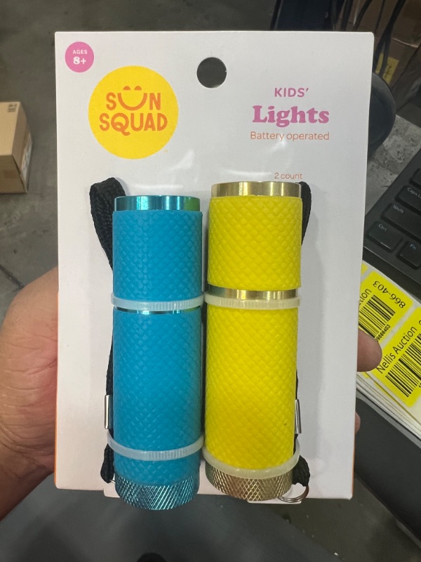 Photo 2 of Kids' flashlights 2pk Yellow Blue - Sun Squad™

