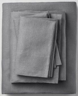 Photo 1 of 100% Washed Linen Solid Sheet Set - Casaluna™

