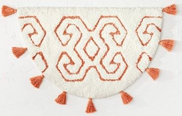 Photo 1 of 20"x32" Tufted Half Moon Geo Tassel Cotton Bath Rug - Opalhouse™ designed with Jungalow™

