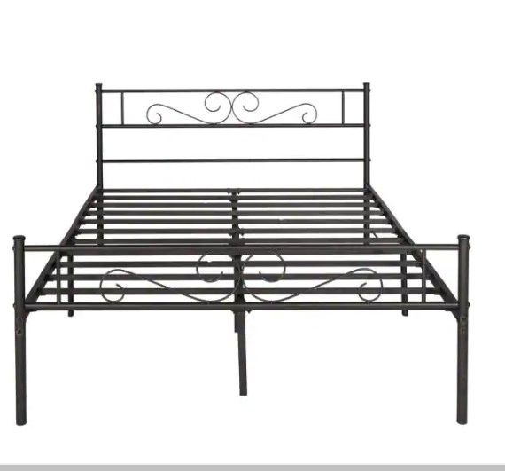 Photo 1 of **MISSING PARTS**

Queen Size Bed Frame with Headboard and Footboard, No Box Spring Needed Heavy Duty Metal Platform, Black, 63" W
