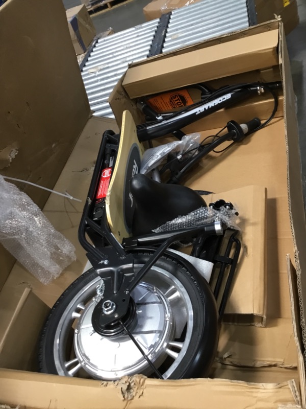 Photo 2 of **PARTS ONLY**
Razor EcoSmart Metro HD Electric Scooter with Padded Seat, for Ages 16+ and up to 220 lbs, 16" Pneumatic Tires, 350W Hub Motor, Up to 15.5 mph and 15.5-mile Range, 36V Sealed Lead-Acid Battery
