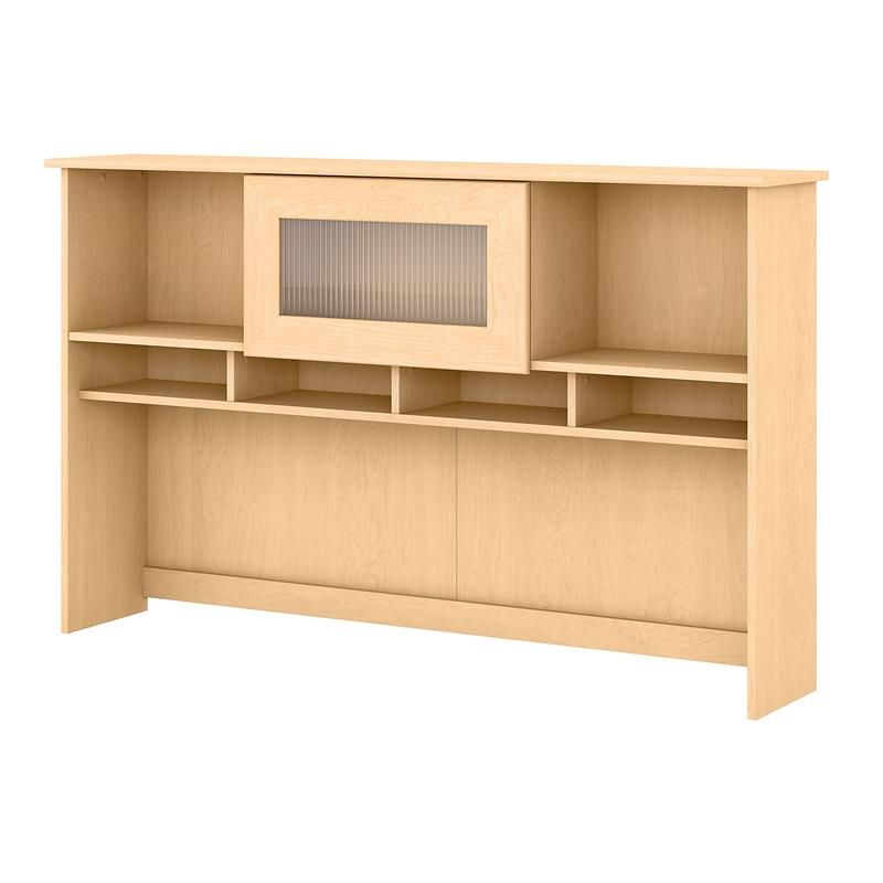 Photo 1 of **MISSING HARDWAEW AND PIECES**
Bush Furniture Cabot 60 "W Desktop Hutch, Natural Maple (WC31631)
