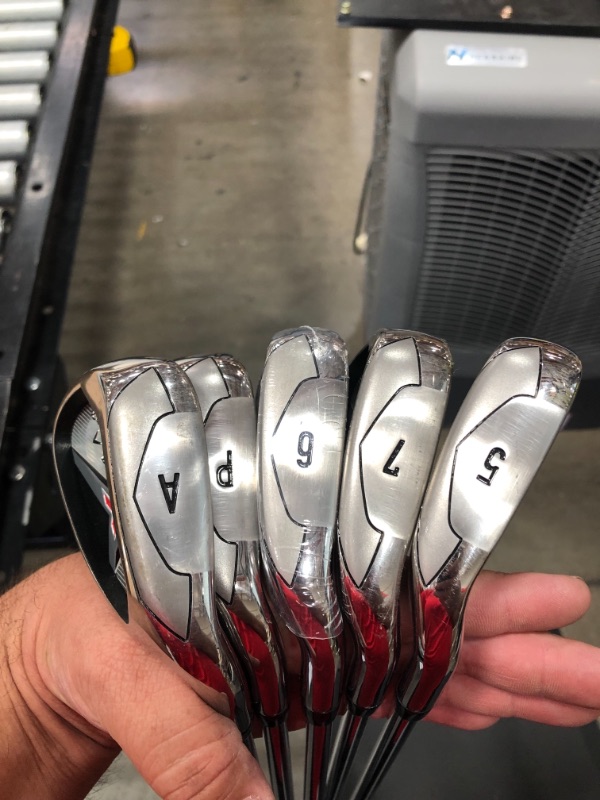 Photo 5 of **INCOMPLETE SET MISSING 8 AND 9 CLUB***Callaway X HOT Iron Set RIGHT HAND 
Size	5-PW AW Steel Stiff
Golf Club Flex	Stiff
Hand Orientation	Right
Material	Alloy Steel
Brand	Callaway
Shaft Material	Alloy Steel