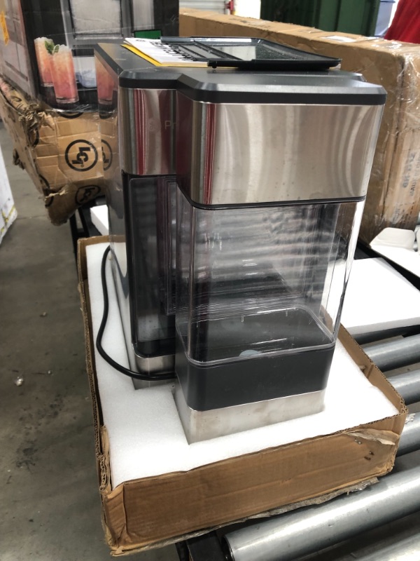 Photo 1 of GE Profile Opal | Countertop Nugget Ice Maker with Side Tank | Portable Ice Machine Makes up to 24 lbs. of Ice Per Day | Stainless Steel Finish