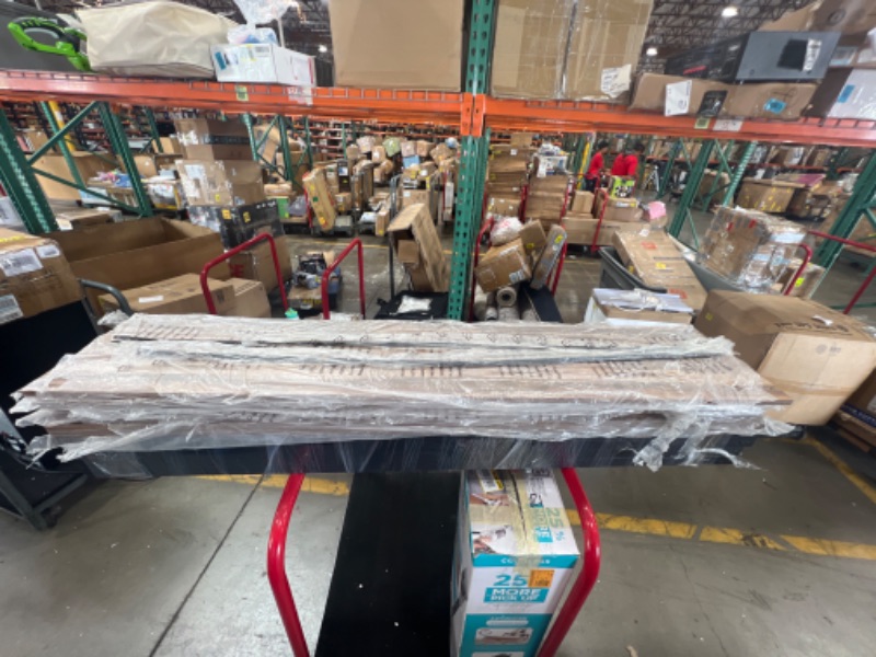 Photo 1 of **MISSING HARDWARE**
Bookshelf Double Wide 6-Tier 76" H, Open Large Bookcase, Industrial Style Shelves, Wood and Metal Bookshelves for Home Office, Easy Assembly
