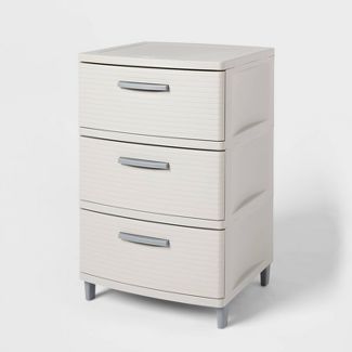 Photo 1 of 3 Drawer Storage Cabinet Gray - Brightroom™

