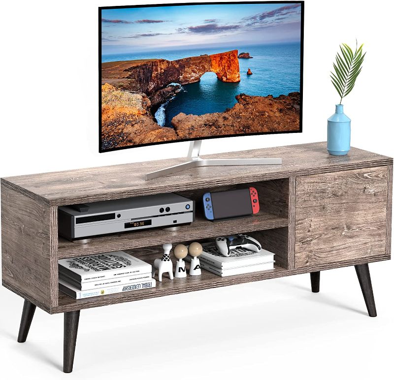 Photo 1 of AM alphamount Console Cabinet for TVs up to 65 Inch W/Media Shelves, Farmhouse TV Stand Style Entertainment Center for Soundbar/Other Media, Barn Door TV Stand with Storage for Living Room, APRTS02D
