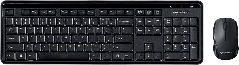 Photo 1 of *Missing Usb Connector** Amazon Basics Wireless Computer Keyboard and Mouse Combo - Quiet and Compact - US Layout (QWERTY)
