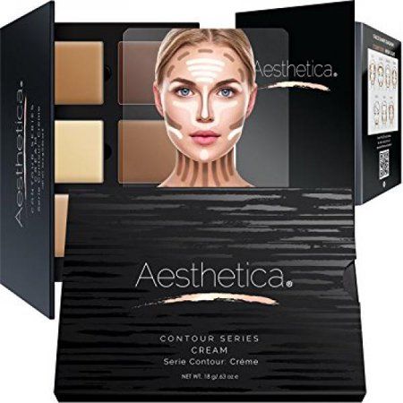 Photo 1 of Aesthetica Cosmetics Cream Contour and Highlighting Makeup Kit - Contouring Foundation / Concealer Palette - Vegan Cruelty Free & Hypoallergenic - St
