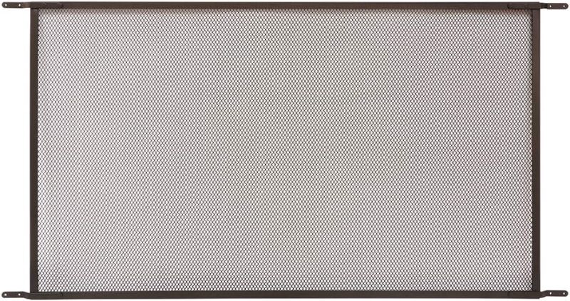 Photo 1 of **DAMAGED** Make-2-Fit PL 15942-1 Patio Sliding Screen Door Grille, 48 inch x 26 in, Aluminum Construction, Bronze Painted Finish, (single pack), White
