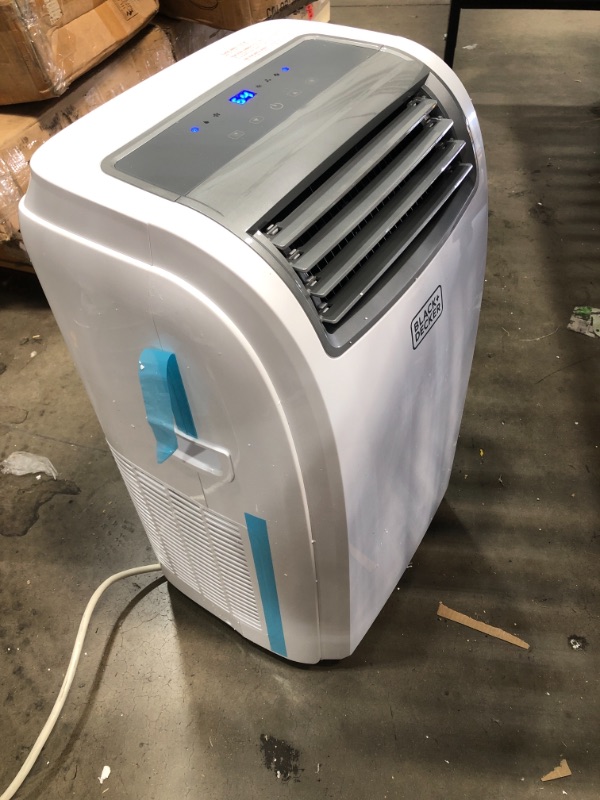 Photo 2 of **DAMAGED* BLOWS COOL NOT COLD* BLACK+DECKER 6,500 BTU DOE (12,000 BTU ASHRAE) Portable Air Conditioner with Remote Control, White