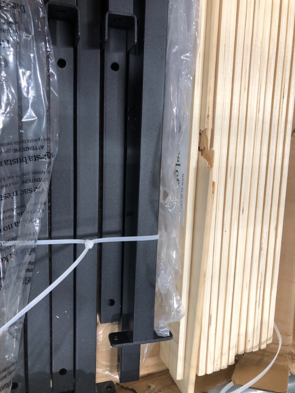Photo 4 of **DAMAGE TO ONE SLAT BOARD** Sleep Master MyEuro SmartBase/Wooden Slat/Mattress Foundation/Platform Bed Frame/Box Spring Replacement, Queen

