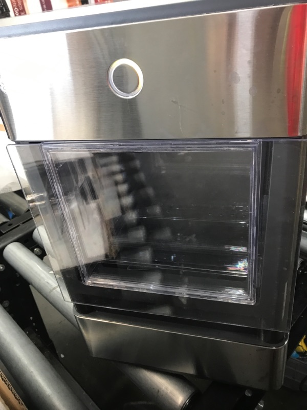 Photo 1 of GE Profile Opal | Countertop Nugget Ice Maker with Side Tank | Portable Ice Machine Makes up to 24 lbs. of Ice Per Day | Stainless Steel Finish