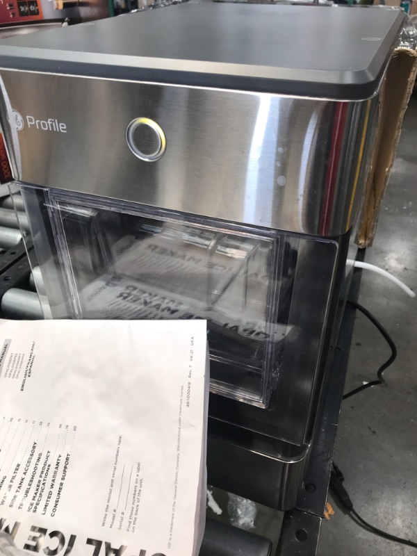 Photo 1 of GE Profile Opal | Countertop Nugget Ice Maker with Side Tank | Portable Ice Machine Makes up to 24 lbs. of Ice Per Day | Stainless Steel Finish