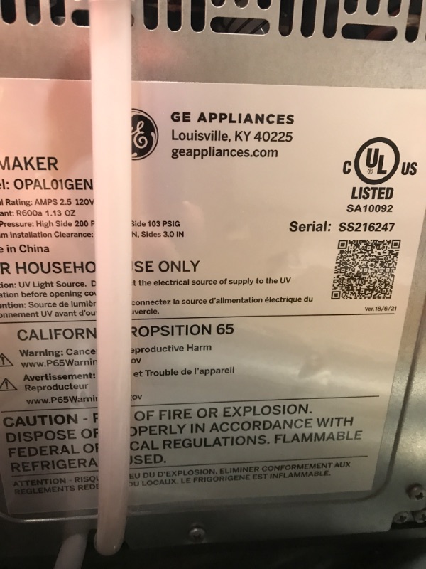 Photo 1 of GE Profile Opal | Countertop Nugget Ice Maker with Side Tank | Portable Ice Machine Makes up to 24 lbs. of Ice Per Day | Stainless Steel Finish