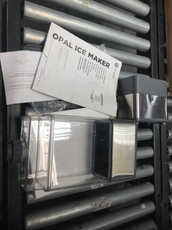 Photo 3 of **MINOR DAMAGE** GE Profile Opal | Countertop Nugget Ice Maker with Side Tank | Portable Ice Machine Makes up to 24 lbs. of Ice Per Day | Stainless Steel Finish
