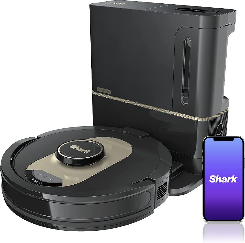 Photo 1 of Shark AV2510AOUS AI Robot Vacuum with XL HEPA Self-Empty Base, Bagless, 60-Day Capacity, LIDAR Navigation, Perfect for Pet Hair, Compatible with Alexa, Wi-Fi Connected, Carpet & Hard Floor, Black
