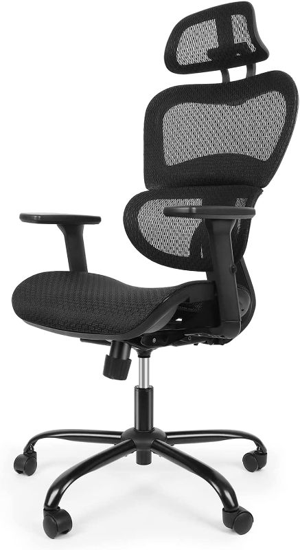 Photo 1 of ErgoRo Ergonomic Office Chair-360°Swivel Desk Chair with 3D Adjustable Armrest & Lumbar Support, Executive Office Chair, Gaming Chair, Breathable Mesh Computer Chair?Black