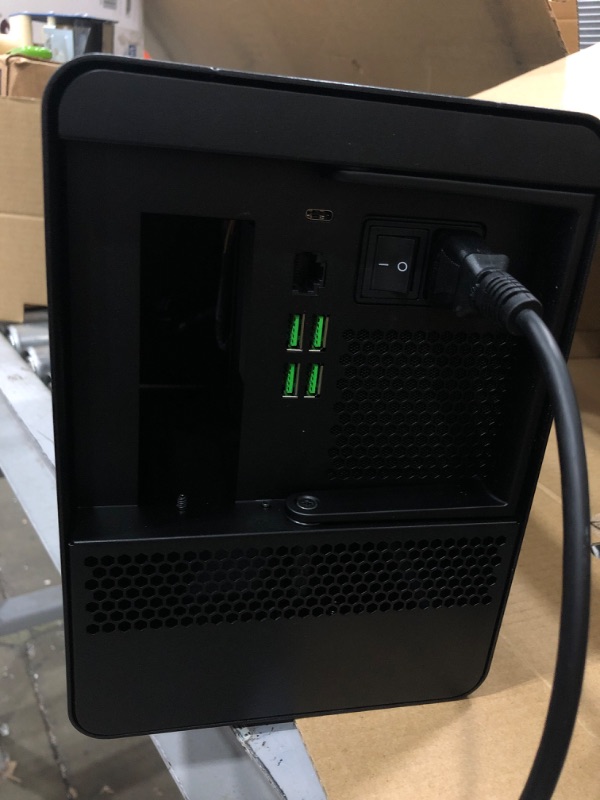 Photo 4 of **UNFUNCTIONAL**- Razer Core X Chroma Aluminum External GPU Enclosure (eGPU): Compatible with Windows & MacOS Thunderbolt 3 Laptops, NVIDIA /AMD PCIe Support, 700W PSU, 4x USB 3.1, 1x Gbit Ethernet, Chroma RGB, Black
