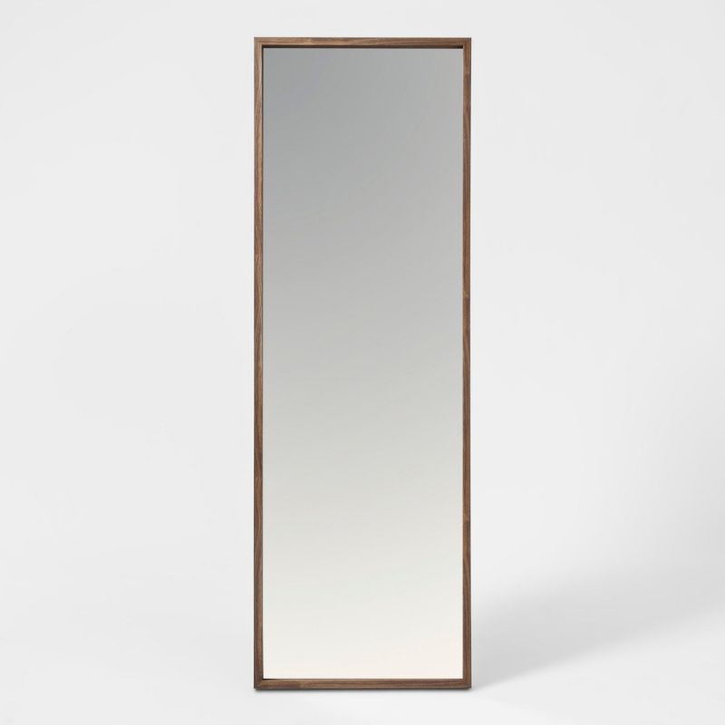 Photo 1 of 60" x 20" Walnut Hairpin Finish Floor Mirror Brown - Project 62™

