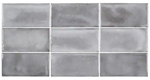 Photo 1 of **BUNDLE OF- Gris Rustico 3 in. x 6 in. Glossy Textured Ceramic Wall Tile (0.125 sq. ft. /Each)
