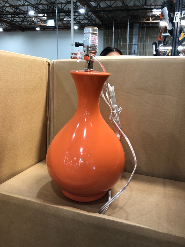 Photo 1 of 16" ORANGE lamp with Shade