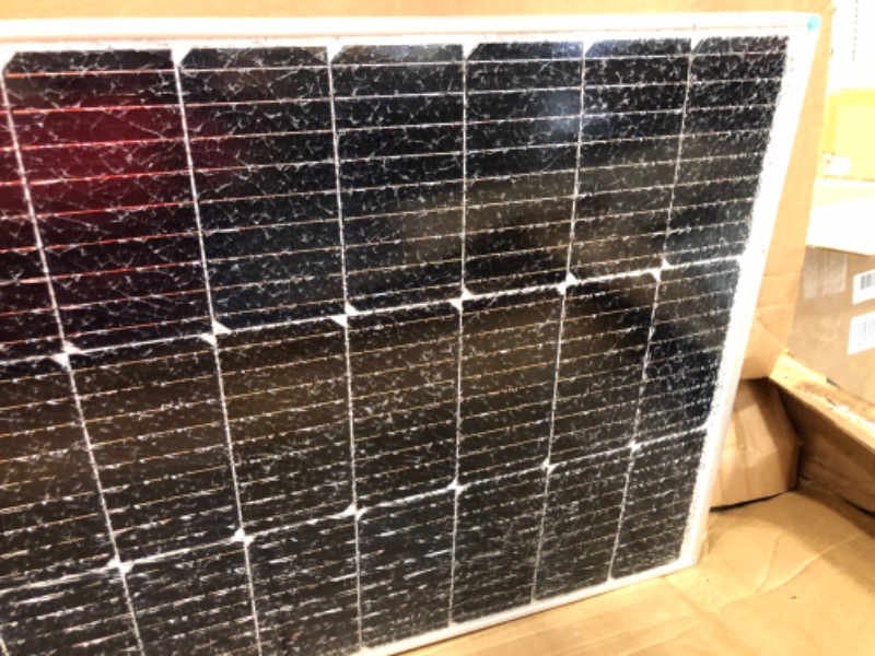 Photo 3 of **PLEASE READ COMMENTS BELOW** 2PCKS OF Renogy 12 Volt Solar Panel 100 Watt High-Efficiency Monocrystalline Module PV Charger for RV Battery Boat Caravan and Other Off-Grid Applications,  RNG-100D-SS
