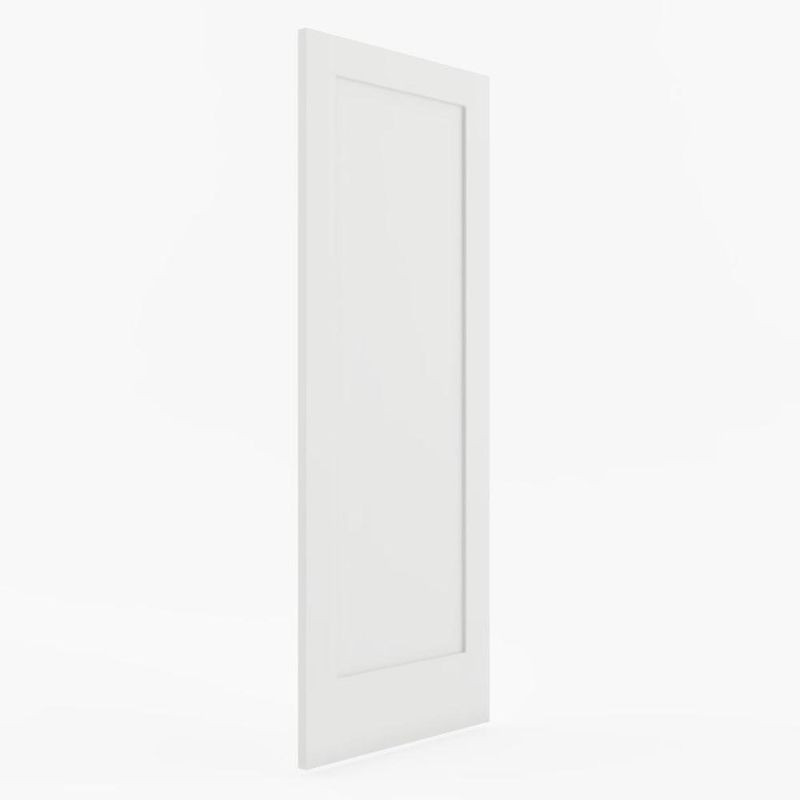 Photo 1 of 28 in. x 80 in. x 1-3/8 in. Shaker White Primed 1-Panel Solid Core Wood Interior Slab Door
