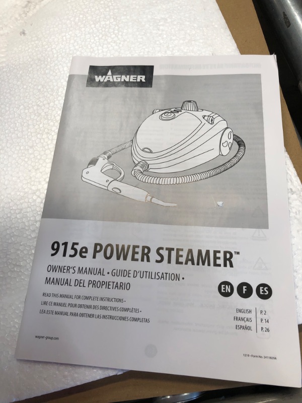 Photo 1 of Wagner Spraytech 0282014 915e On-Demand Steam Cleaner & Wallpaper Removal, Multipurpose Power Steamer, 18 Attachments Included (Some Pieces Included in Storage Compartment)
