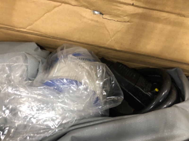 Photo 1 of SereneLife Outdoor Portable Hot Tub - 82'' x 25'' 6-Person Round Inflatable Heated Pool Spa with 130 Bubble Jets, Filter Pump, Cover, LED Lights, and Remote Control
