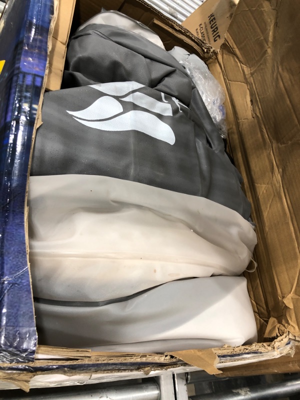 Photo 1 of SereneLife Outdoor Portable Hot Tub - 82'' x 25'' 6-Person Round Inflatable Heated Pool Spa with 130 Bubble Jets, Filter Pump, Cover, LED Lights, and Remote Control
