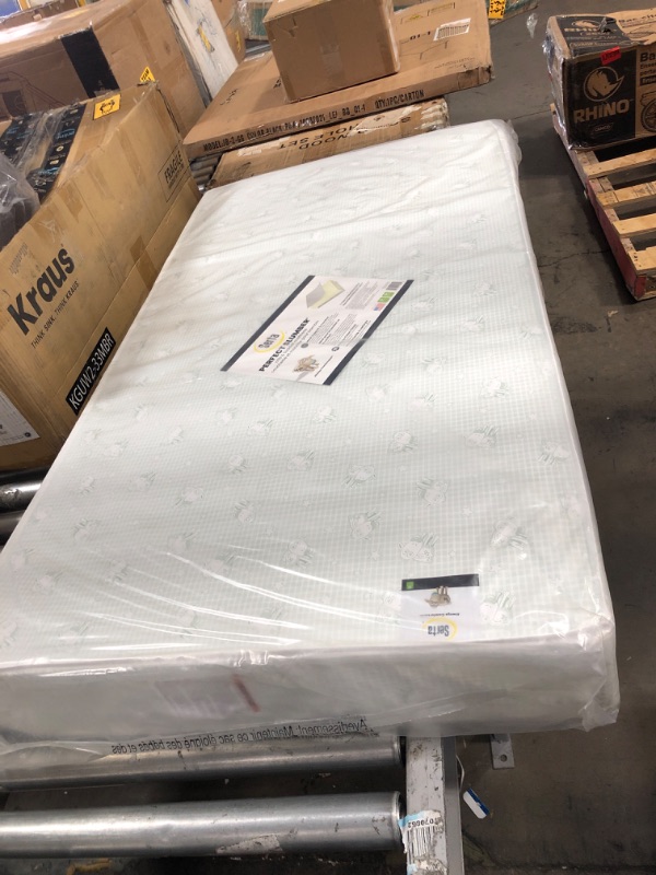 Photo 2 of Serta Perfect Slumber Dual Sided Crib and Toddler Mattress - Waterproof - Hypoallergenic - Premium Sustainably Sourced Fiber Core -GREENGUARD Gold Certified (Non-Toxic) -7 Year Warranty - Made in USA
