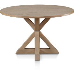 Photo 1 of Alfred Round Dining Table Rustic Beige - Finch

