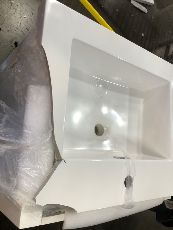 Photo 1 of (MAIN PHOTO USED AS REFERENCE ONLY CHECK PHOTOS) allen + roth  Crest Hill 24-in White Undermount Single Sink Bathroom Vanity with Carrara Engineered Marble Top
