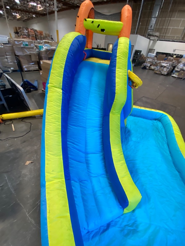 Photo 3 of Banzai Big Blast Water Park, Length: 14 ft 5 in, Width: 10 ft 7 in, Height: 7 ft 11 in, Inflatable Outdoor Backyard Water Slide Splash Bounce Climbing Toy
