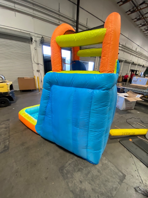 Photo 2 of Banzai Big Blast Water Park, Length: 14 ft 5 in, Width: 10 ft 7 in, Height: 7 ft 11 in, Inflatable Outdoor Backyard Water Slide Splash Bounce Climbing Toy
