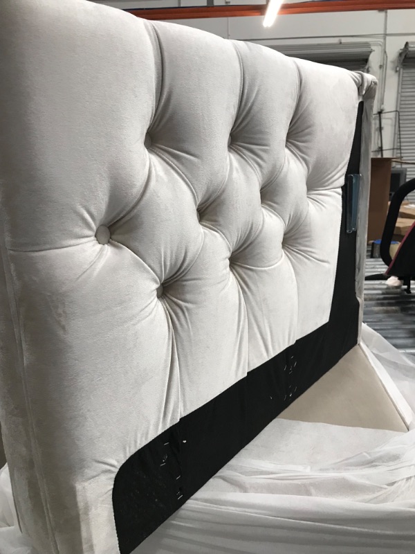 Photo 1 of 22 x 76 box 1 of 2 incomplete 
beige couch set 

