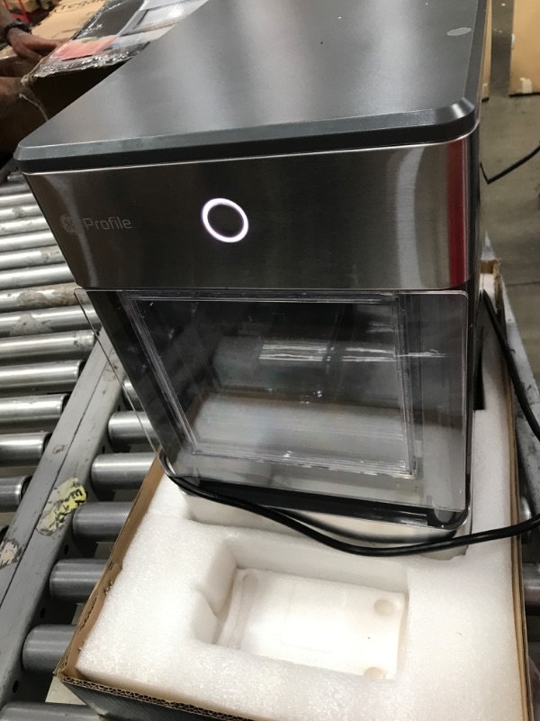 Photo 2 of GE Profile Opal | Countertop Nugget Ice Maker with Side Tank | Portable Ice Machine Makes up to 24 Lbs. of Ice per Day | Stainless Steel Finish
