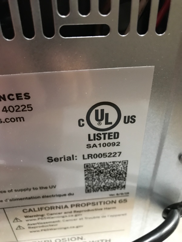 Photo 4 of GE Profile Opal | Countertop Nugget Ice Maker with Side Tank | Portable Ice Machine Makes up to 24 Lbs. of Ice per Day | Stainless Steel Finish
