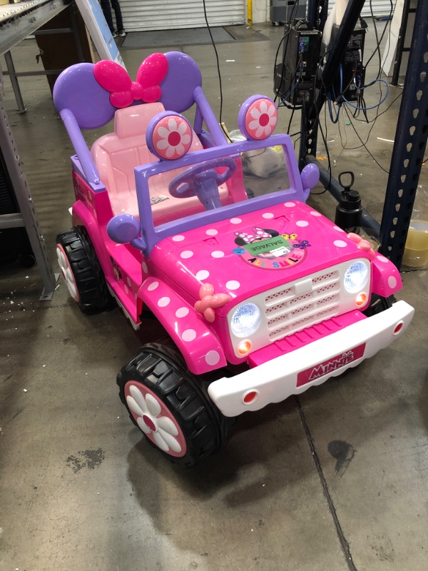 Photo 2 of Kid Trax 6V Disney Minnie Mouse Flower Power 4x4 Powered Ride-On - Pink

