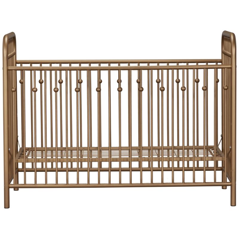 Photo 1 of Little Seeds Monarch Hill Ivy Metal Crib, Gold
