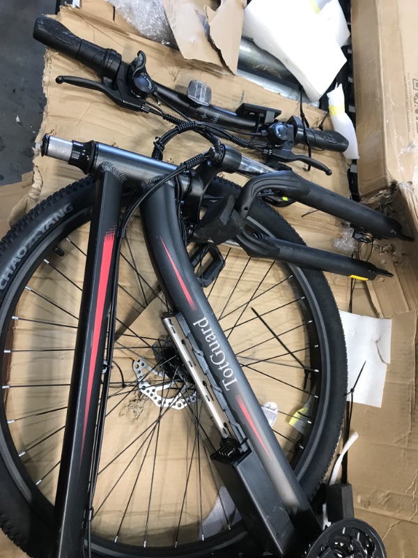 Photo 2 of **MISSING KEYS** DAMAGED**UNABALE TO TEST**  Electric Bike, TotGuard 27.5" Electric Bike for Adults 500W Ebike 21.6MPH Adult Electric Bicycles Electric Mountain Bike,48V 10Ah Removable Lithium Battery,Shimano 21S Gears,Lockable Suspension Fork
