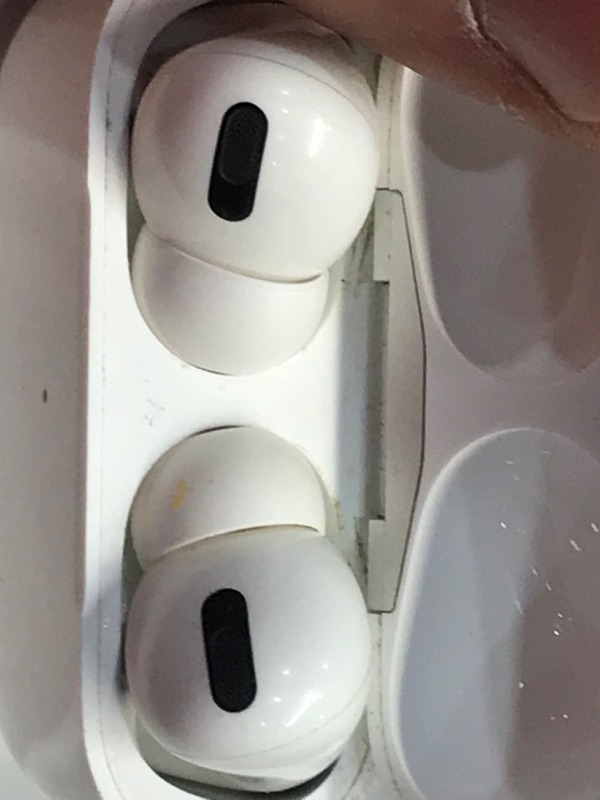 Photo 2 of Apple AirPods Pro Wireless Earbuds with MagSafe Charging Case. Active Noise Cancelling, Transparency Mode, Spatial Audio, Customizable Fit, Sweat and Water Resistant. Bluetooth Headphones for iPhone