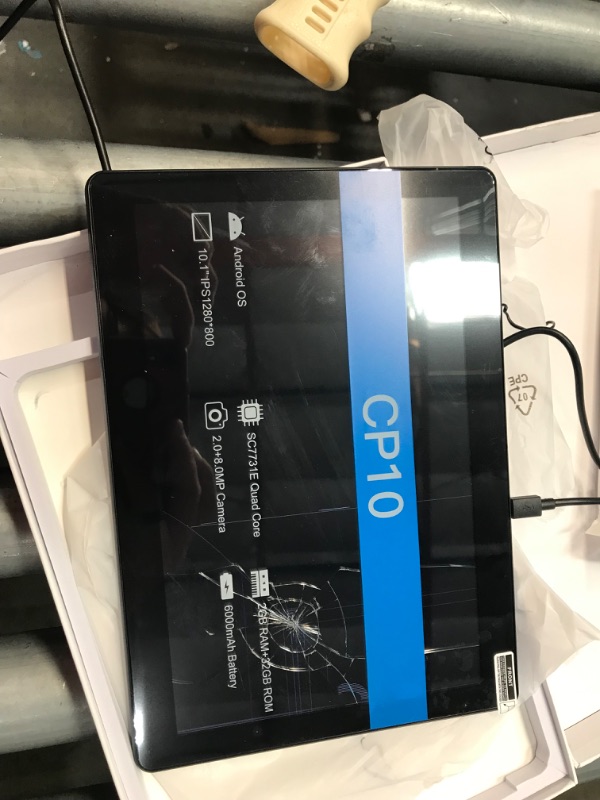 Photo 4 of DAMAGED SCREEN POWERS ON 
Android Tablet 10 Inch Tablet, 64GB Storage Tablets, Android 11 Tablet, 512GB Expand, 8MP Camera, Quad-Core Processor 2GB RAM WiFi 6000MAH Battery 10.1'' IPS HD Touch Screen Google Tableta (Blue Tab)