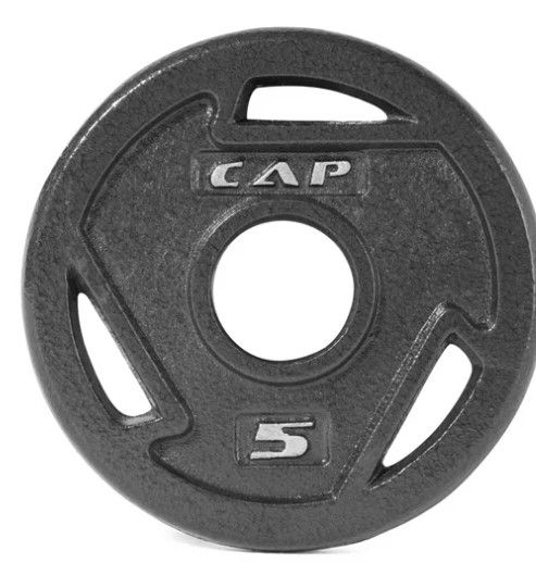 Photo 1 of 4-pack
CAP Barbell Black Olympic Grip Plate, Single, 5 Lb.
