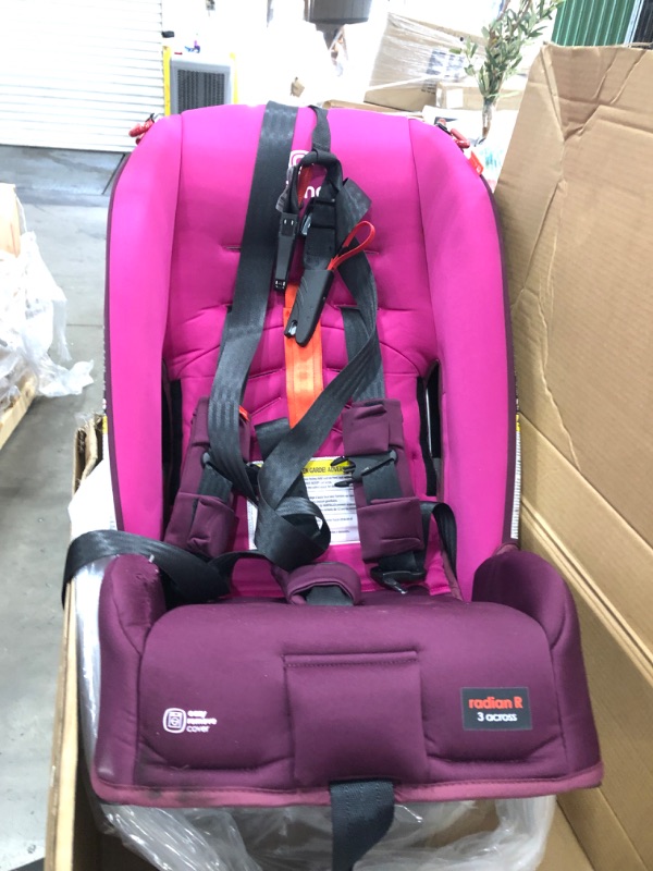 Photo 2 of Diono Radian 3R, 3-in-1 Convertible Car Seat, Rear Facing & Forward Facing, 10 Years 1 Car Seat, Slim Fit 3 Across, Pink Blossom
