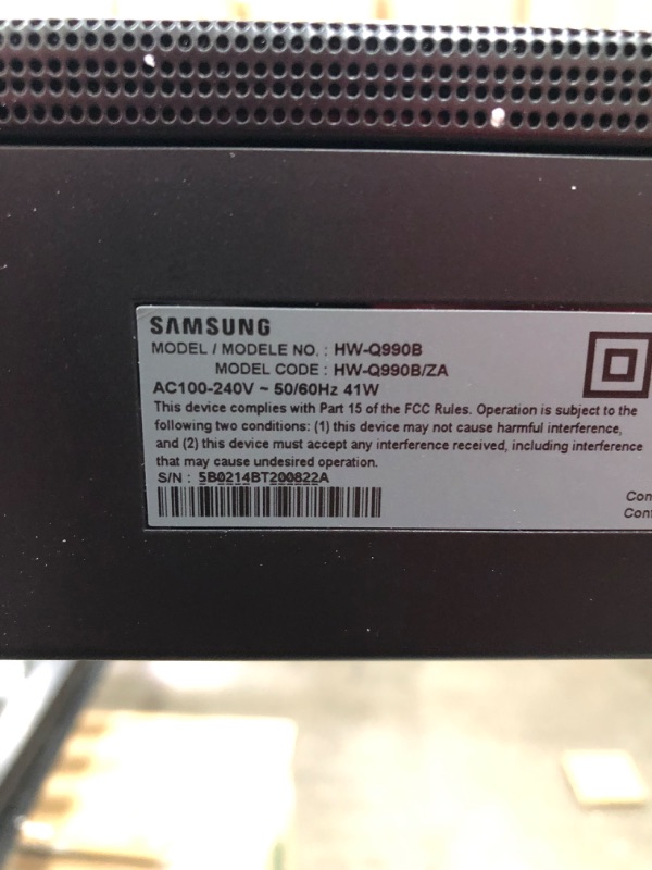 Photo 8 of **SEE NOTES**SAMSUNG HW-Q990B 11.1.4ch Soundbar w/Wireless Dolby Atmos DTS:X 2022
