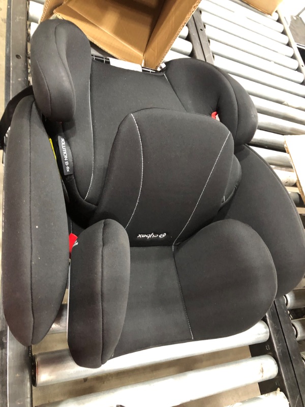 Photo 3 of CYBEX Solution B-Fix High Back Booster Seat, Lightweight Booster Seat, Secure Latch Installation, Linear Side Impact Protection, 12-Position Adjustable Headrest, for Kids 40-120 Lbs, Volcano Black
